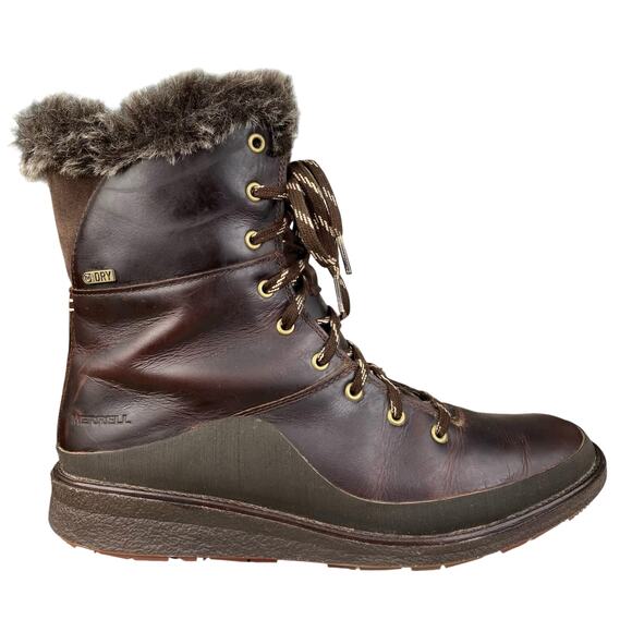 Merrell Men’s Tremblant Ezra Brown Waterproof Vibram Winter Boot Size US 10.5 - Picture 1 of 10